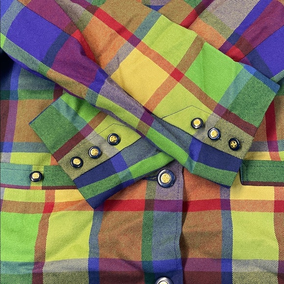 Avoca of Scotland Colorful Plaid Two-Piece Set marked size S jacket and skirt - Picture 10 of 16